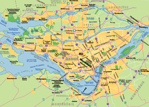 蒙特利爾道路地圖 / Plan de Montral / City Map of Montreal