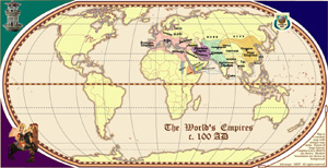 公元100年世界歷史地圖
