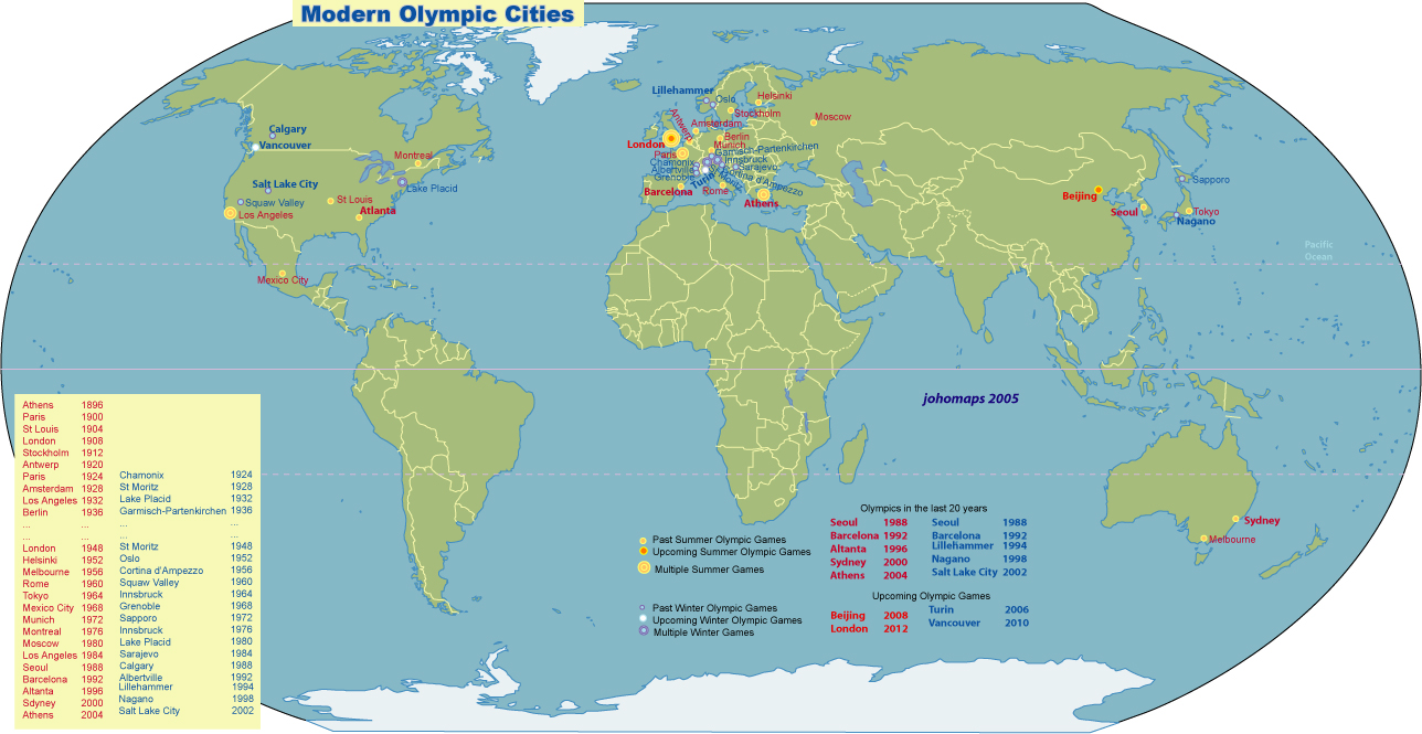 奧運城市圖