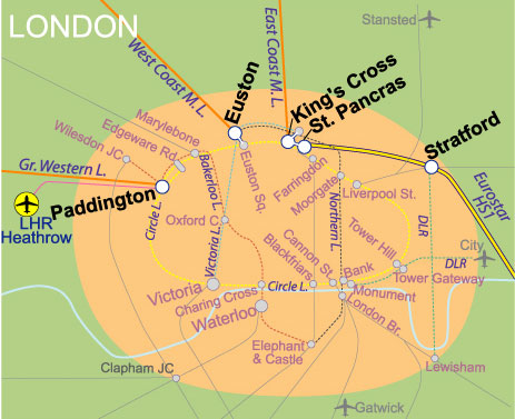 London Rail Connect Map