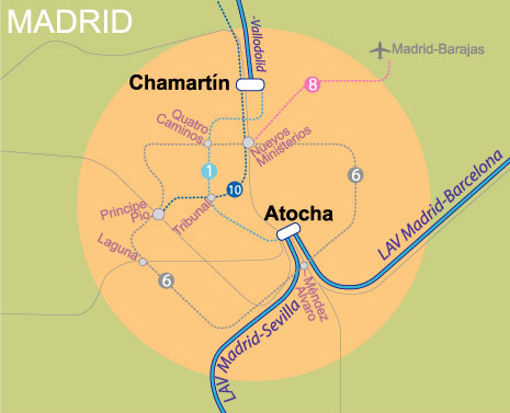 Madrid Rail Connect Map