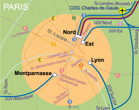 Paris Rail Connect Map