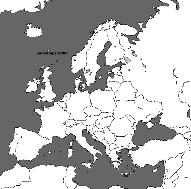 blank map of europe manner