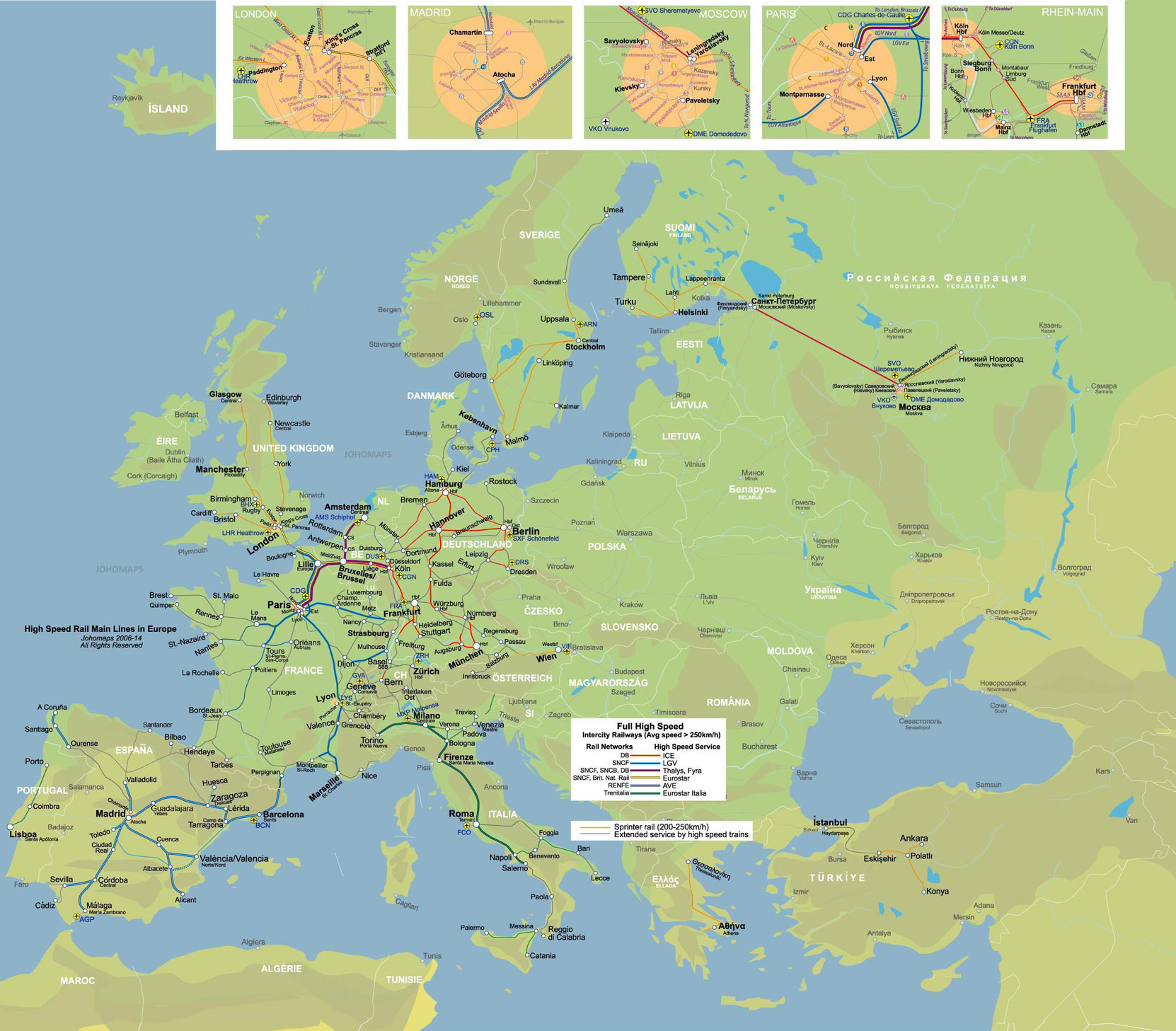 High Speed Rail of Europe