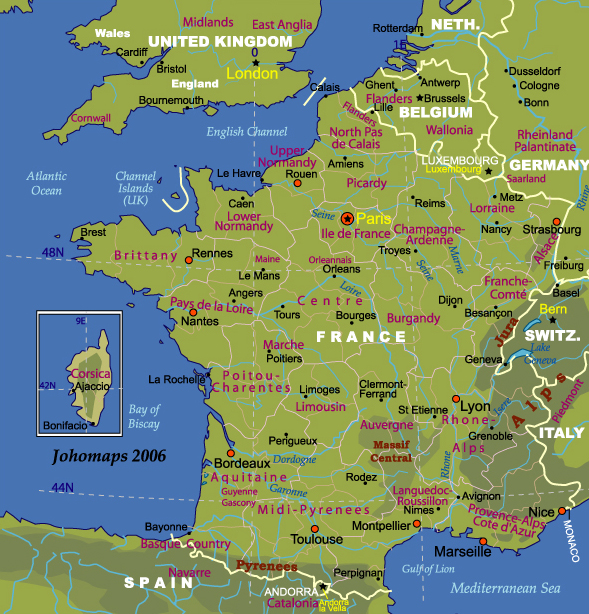 Map of France - JohoMaps