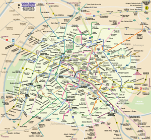 Carte du Metro de Paris / Metro Map of Paris