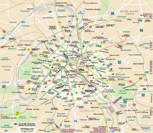 Carte regionale de Paris / Paris Regional Map