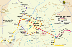 Carte de Metro de Bruxelles