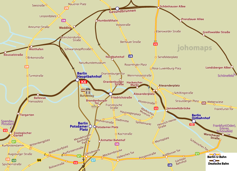 City Rail Map of Berlin