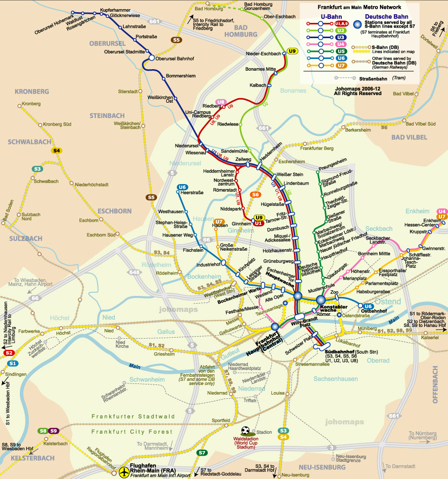 Metro Map of Frankfurt