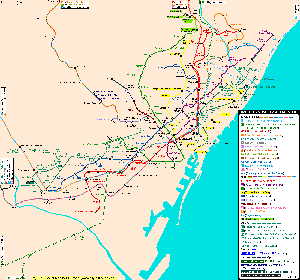 Barcelona Rail Transit Map