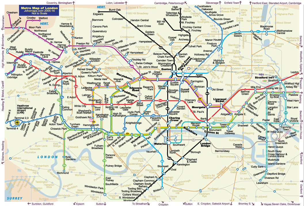 Tube Map Of London Johomaps