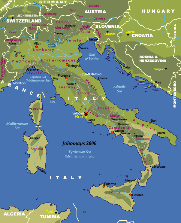 Map of Italy