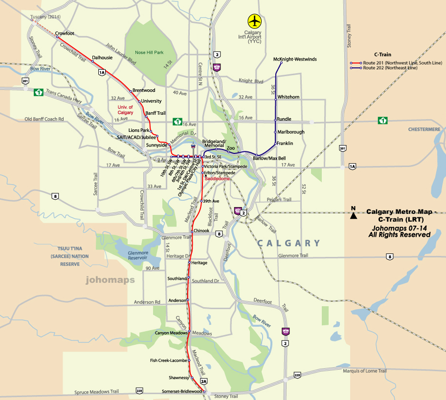 Calgary Metro Map