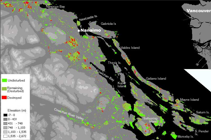 Map Gulf Islands, BC