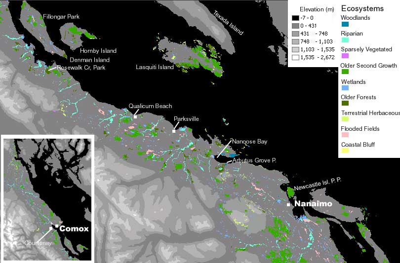 Map Nanaimo District, BC