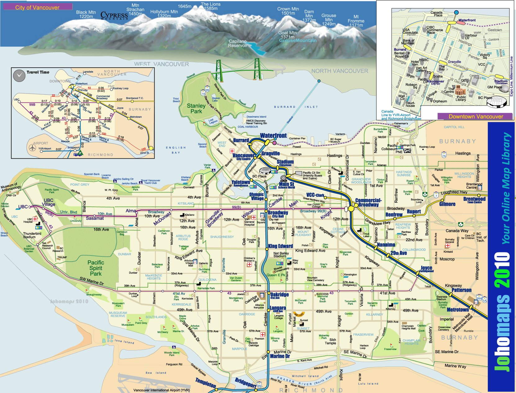 Maps of Vancouver - Johomaps