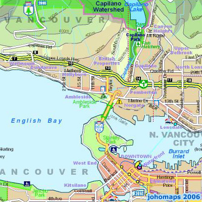 Map of Vancouver