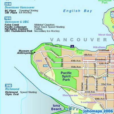 Map of Vancouver