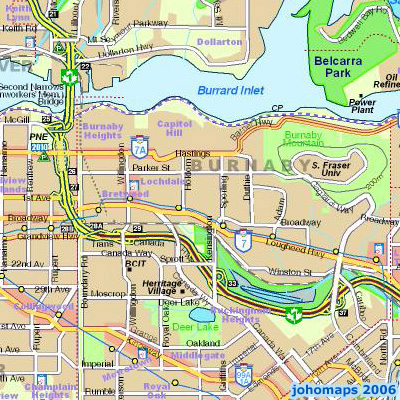 Map of Vancouver