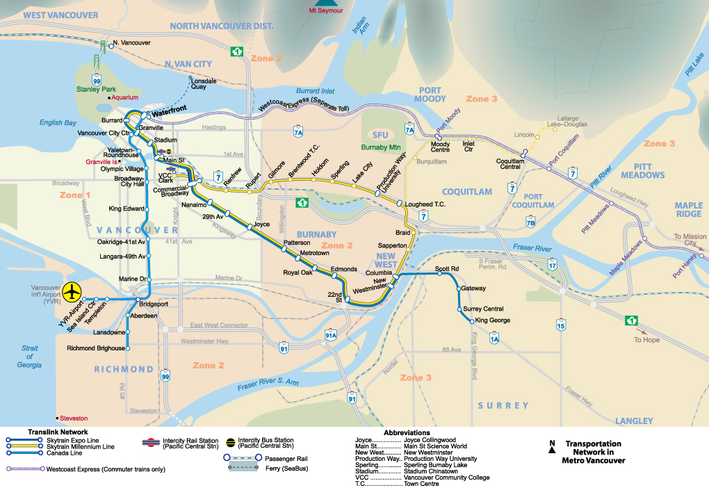 Vancouver Metro Map