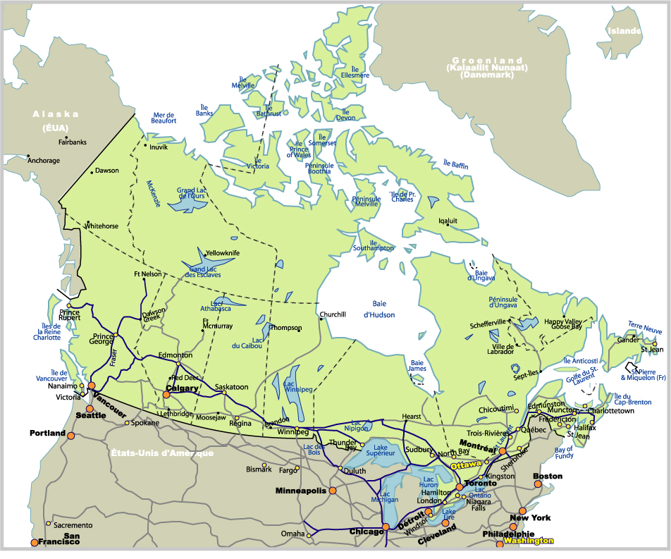 Carte du Canada