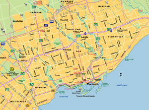 Highway Map of Toronto