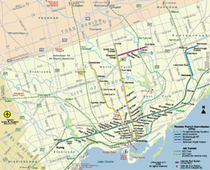 Subway Map of Toronto / Carte du Metro de Toronto