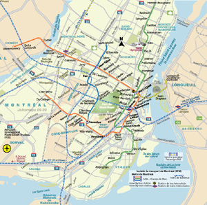 Carte du metro de Montreal / Montreal Metro Map