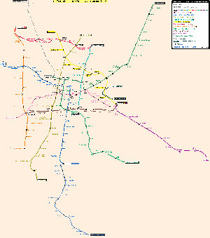 Mapa del Metro de Mexico, DF / Map of Mexico City Metro