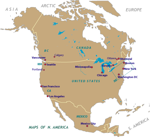 Maps of North America