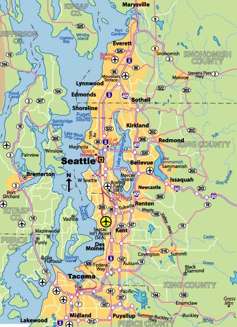City Map of Seattle