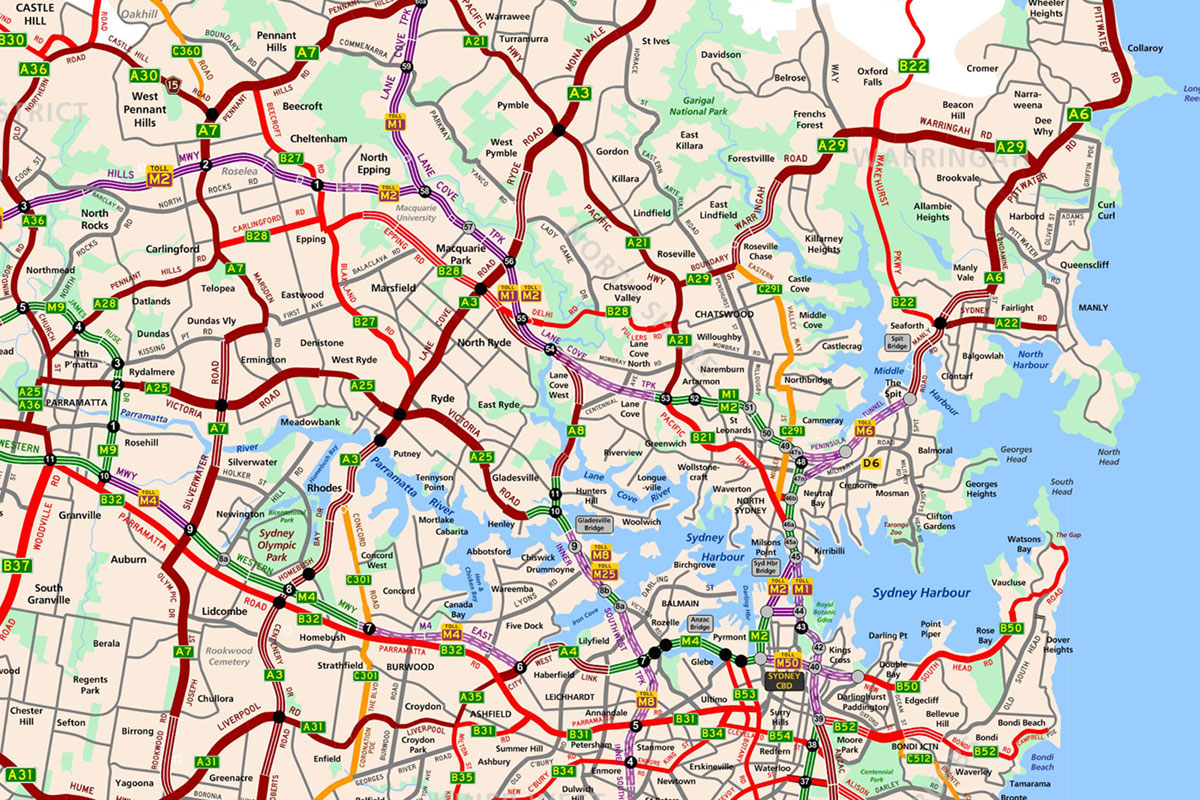 Highway Map of Sydney
