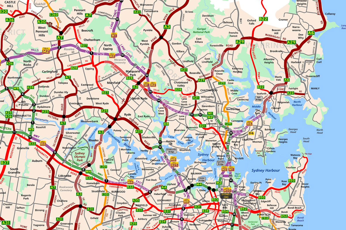 Highway Map of Sydney