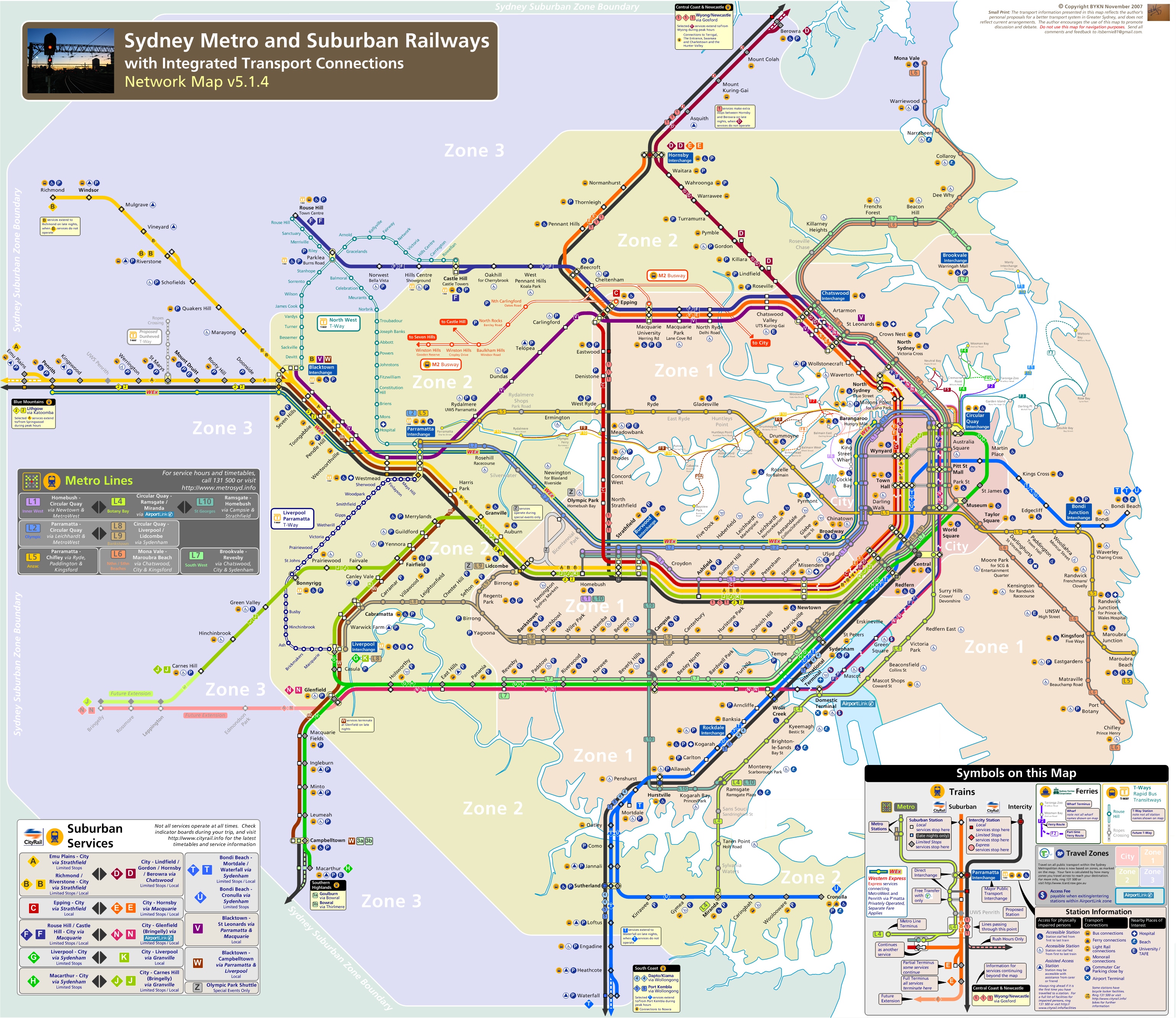 Sydney Metro Map - JohoMaps