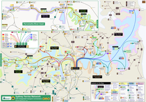 Ferry Map of Sdyney