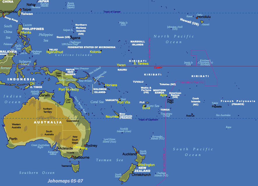 map oceania