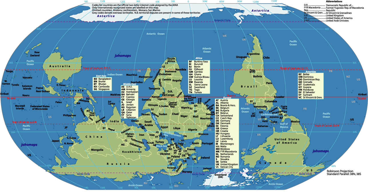 Nations of the World - South on Top